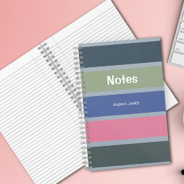 Neutral Monogrammed Full Name Notes Notizblock