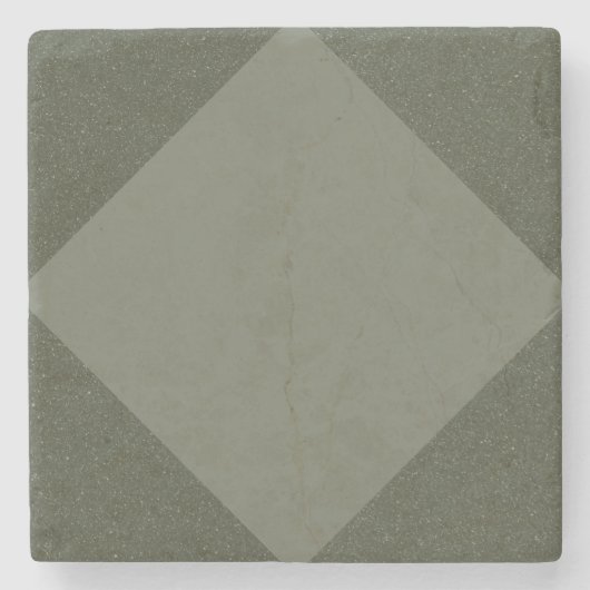Neutral Moss Green Stone Untersetzer - individuell (Vorderseite)