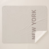 Neutral New York Simple Typografy Gift Sherpadecke (Vorderseite (Horizontal))
