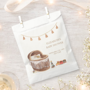 Neutral Niedlich Boho Bassinet Toy Baby Shower Geschenktütchen