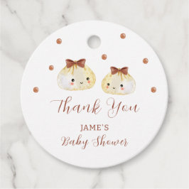 Neutral Niedlich Dumpling Babydusche Danke Geschenkanhänger