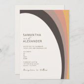 Neutral Ombre Boho Rainbow Lässig Wedding Einladung (Vorne/Hinten)