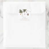Neutral Ornaments Watercolor Quadratischer Aufkleber (Tasche)