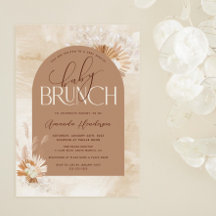 Neutral Pampas Baby Brunch Babydusche
