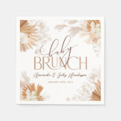 Neutral Pampas Baby Brunch Babydusche Serviette (Vorderseite)