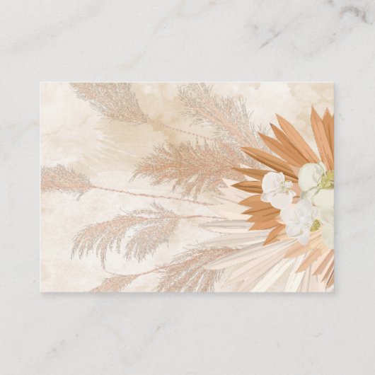 Neutral Pampas Diaper Raffle Begleitkarte (Rückseite)