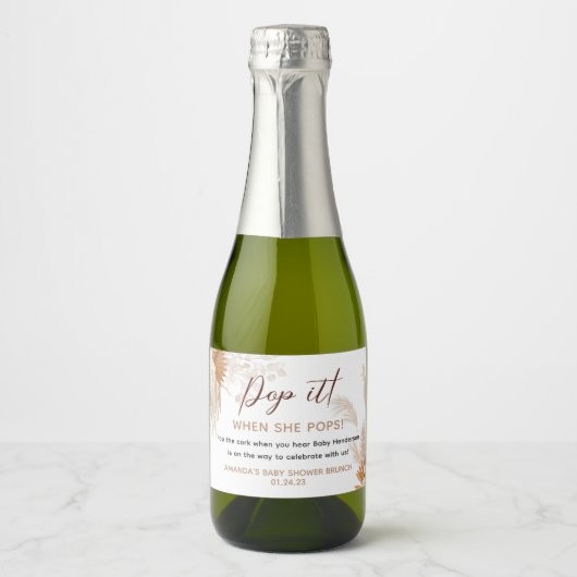 Neutral Pampas Grass Gevor Schaumweinetikett (Vorderseite)