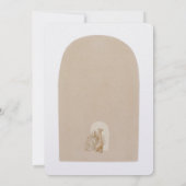 Neutral Pampas Grass Giraffe Baby Shower Invitati Einladung (Rückseite)