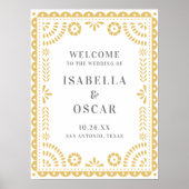 Neutral Papel Picado Inspiriert Begrüßungszeichen Poster (Vorne)