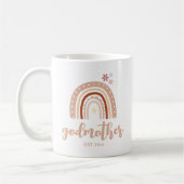 Neutral Pastel Boho Rainbow Godmutter etabliert Kaffeetasse (Links)