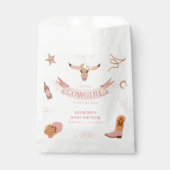 Neutral Pink Boho Wild West Cowgirl Babydusche Geschenktütchen (Vorderseite)