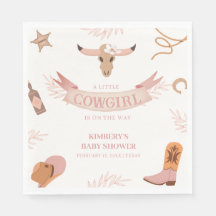 Neutral Pink Boho Wild West Cowgirl Babydusche
