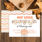 Neutral Pumpkin Erster Geburtstag Einladung