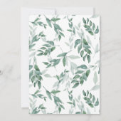 Neutral Pumpkin Wasserfarben Floral Baby Dusche Einladung (Rückseite)