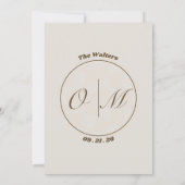 Neutral Retro Funky Disco Hochzeit moderner Spaß Save The Date (Rückseite)