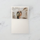 Neutral Retro Funky Disco Wedding Danke Karte (Innenseite)