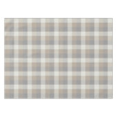 Neutral Rustic Tan Gray Ivory Kariert Tischdecke (Vorderseite (Horizontal))