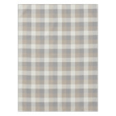 Neutral Rustic Tan Gray Ivory Kariert Tischdecke (Vorderseite)