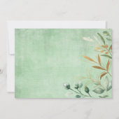 Neutral Safari Animals Greenerity Gold Baby Dusche Einladung (Rückseite)