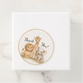 Neutral Safari Cute Animals Lion Giraffe Elephant Geschenkanhänger (Beispiel)