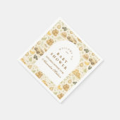 Neutral Safari Jungle Baby Shower Serviette (Ecke)