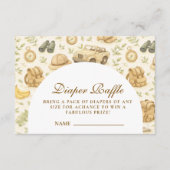 Neutral Safari Jungle Diapper Raffle Begleitkarte (Vorderseite)