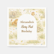 Neutral Safari Wild One Floral First Birthday