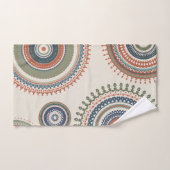 Neutral Sage Blue Multi Mandala Badhandtuch Set (Handtuch)