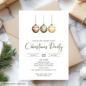 Neutral Sage Ivory Scandinavian Christmas Party Einladung