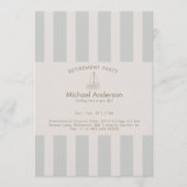 Neutral Sailboat Retirement Party  Einladung (Vorderseite)