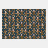 Neutral Sechs Foto Lebkuchen Urlaub Geschenkpapier Set (Vorderseite 3)