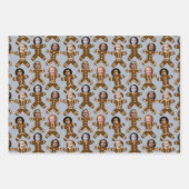 Neutral Sechs Foto Lebkuchen Urlaub Geschenkpapier Set (Vorderseite 2)