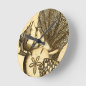 Neutral Shells and Coral Collection Runde Wanduhr (Winkel)