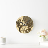 Neutral Shells and Coral Collection Runde Wanduhr (Zuhause)