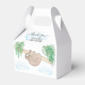 Neutral Sloth Baby Dusche Geschenkschachtel (Vorderseite)