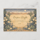 Neutral Southwest Cactus Botanical Diapper Raffle  Begleitkarte (Vorderseite)