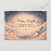 Neutral Space Rocket Stars Diapper Raffle Begleitkarte (Vorderseite)