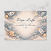 Neutral Space Stars Baby Shower Begleitkarte (Vorderseite)