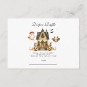 Neutral Spooky Hütte Diapper Raffle Begleitkarte (Vorderseite)