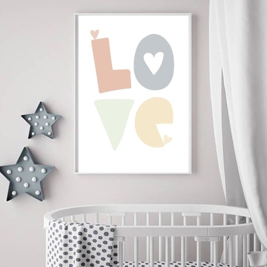 Neutral stars in children's room poster