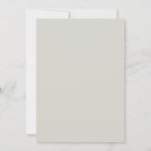 Neutral Stone minimalistische Hochzeitseinladung Einladung (Rückseite)
