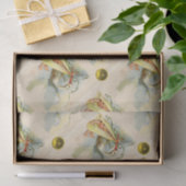 NEUTRAL STORK BABY SHOWER YELLOW GEMSTONES SEIDENPAPIER (Geschenk)