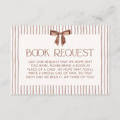 Neutral Striped Bow Books for Baby Begleitkarte (Vorderseite)
