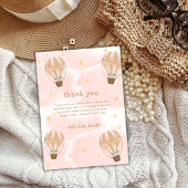 Neutral Sweet Cloud Hot Air Ballon Babydusche Dankeskarte