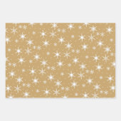 Neutral Tan Boho Snowflake Muster Geschenkpapier Set (Vorderseite 3)