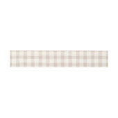 Neutral Tan Gingham Einladungsbanderole (Flach)