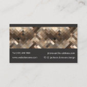 Neutral Tan Taupe Earth Tones Abstraktes Kunstmust Visitenkarte (Rückseite)