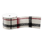 Neutral tartan white black and red ripsband (Spule)