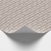 Neutral Taupe Beige Brown White Zigzag Streifen Geschenkpapier (Ecke)