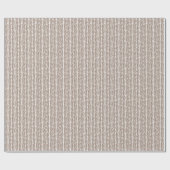 Neutral Taupe Beige Brown White Zigzag Streifen Geschenkpapier (Flach)